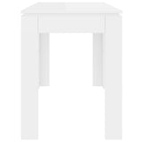 vidaXL Eettafel 120x60x76 cm bewerkt hout wit