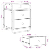 vidaXL Nightstand 2 pcs Reclaimed Wood Solid Wood