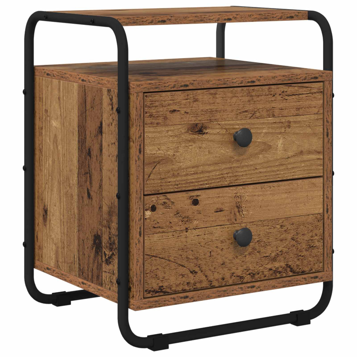 vidaXL Nightstand 2 pcs Reclaimed Wood Solid Wood