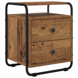 vidaXL Nightstand 2 pcs Reclaimed Wood Solid Wood