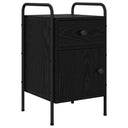 vidaXL Nightstand Smoked Oak 35x36.5x61 cm Engineered Wood
