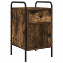 vidaXL Nightstand Smoked Oak 35x36.5x61 cm Engineered Wood