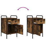 vidaXL Nightstand Smoked Oak 35x36.5x61 cm Engineered Wood