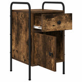 vidaXL Nightstand Smoked Oak 35x36.5x61 cm Engineered Wood