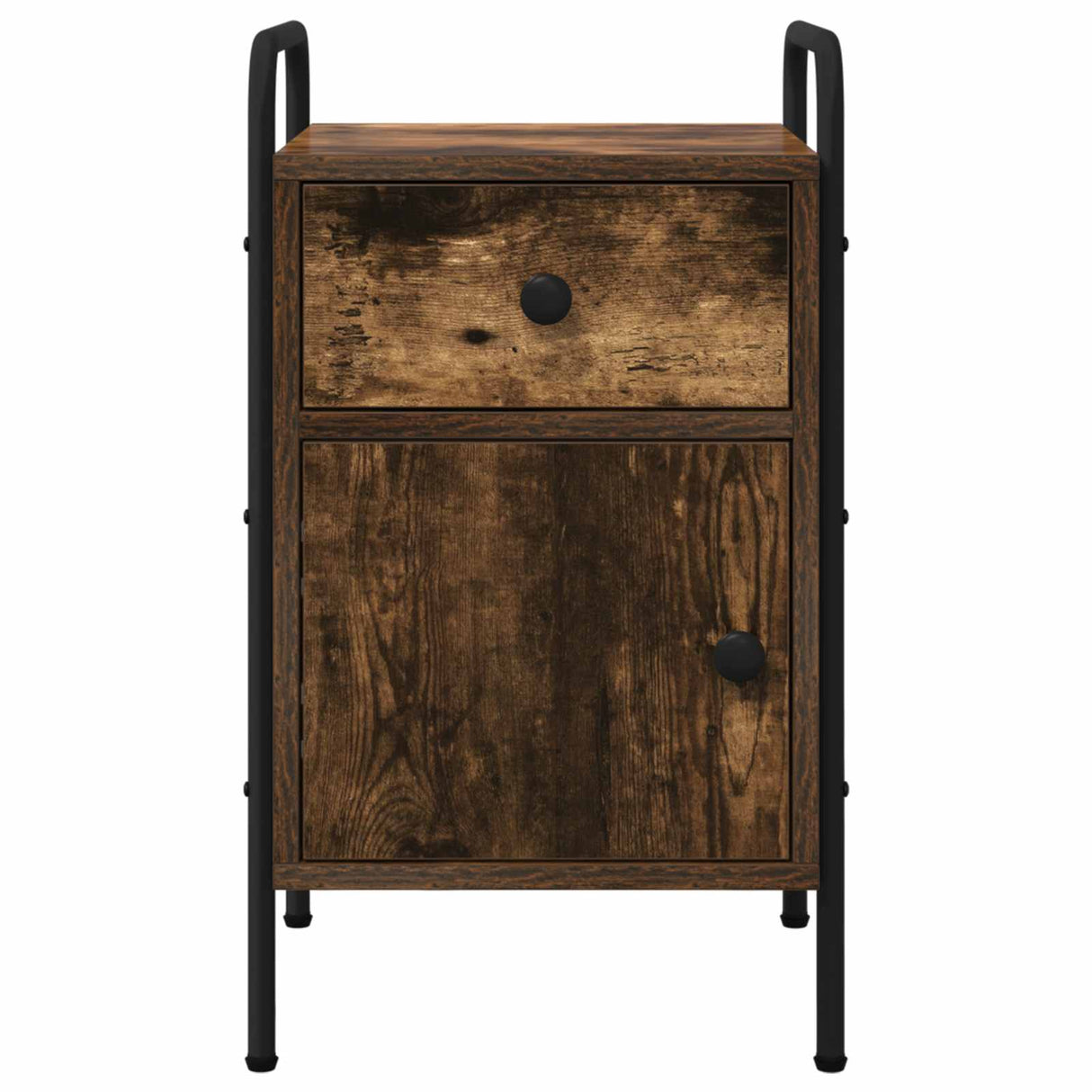 vidaXL Nightstand Smoked Oak 35x36.5x61 cm Engineered Wood