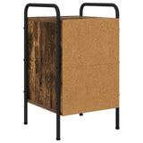 vidaXL Nightstand Smoked Oak 35x36.5x61 cm Engineered Wood