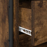vidaXL Nightstand Smoked Oak 35x36.5x61 cm Engineered Wood