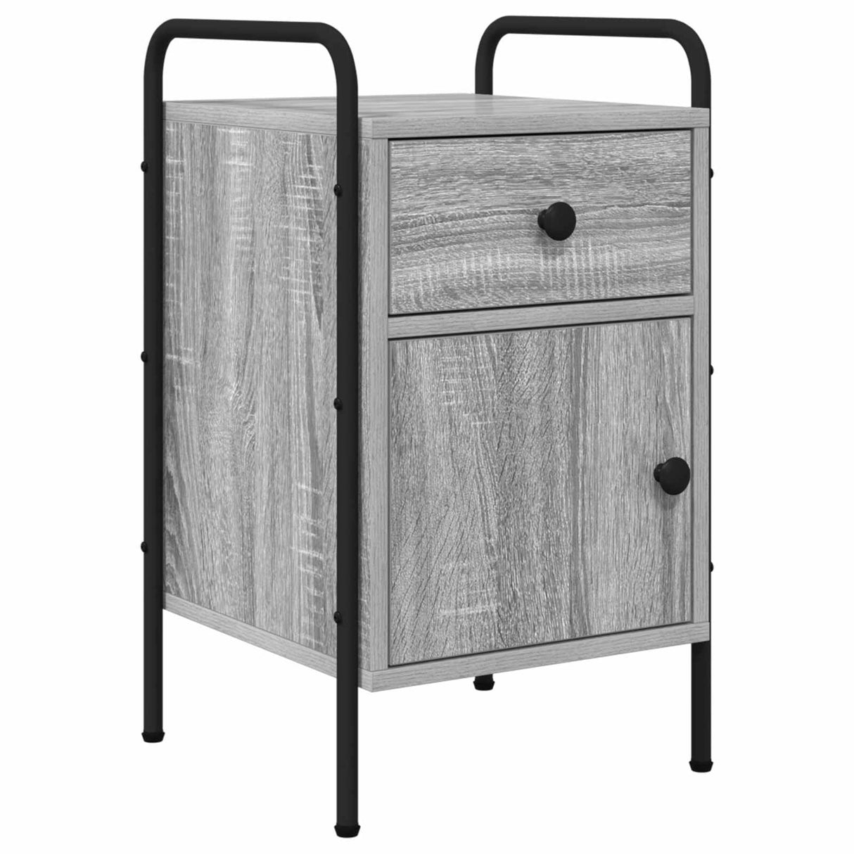 vidaXL Nightstand Smoked Oak 35x36.5x61 cm Engineered Wood