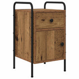 vidaXL Nightstand Smoked Oak 35x36.5x61 cm Engineered Wood