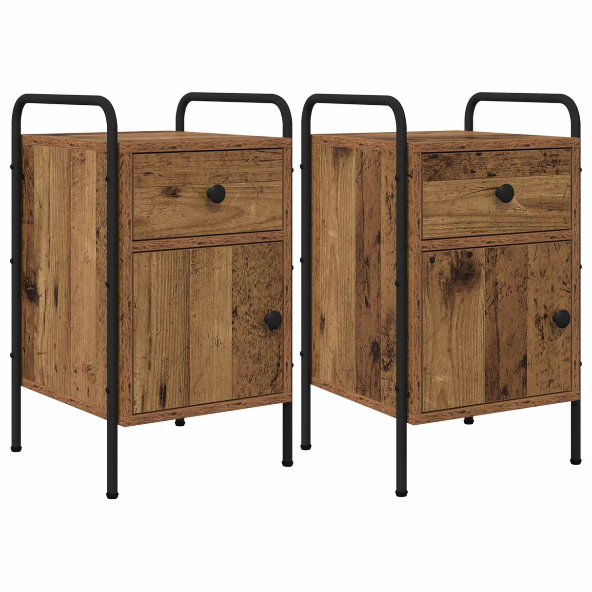 vidaXL Nightstand Smoked Oak 35x36.5x61 cm Engineered Wood