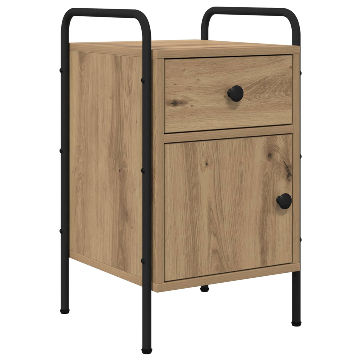 vidaXL Nightstand Smoked Oak 35x36.5x61 cm Engineered Wood