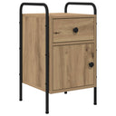 vidaXL Nightstand Smoked Oak 35x36.5x61 cm Engineered Wood