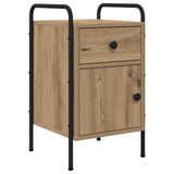 vidaXL Nightstand Smoked Oak 35x36.5x61 cm Engineered Wood
