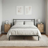 vidaXL Nightstand Smoked Oak 35x36.5x61 cm Engineered Wood