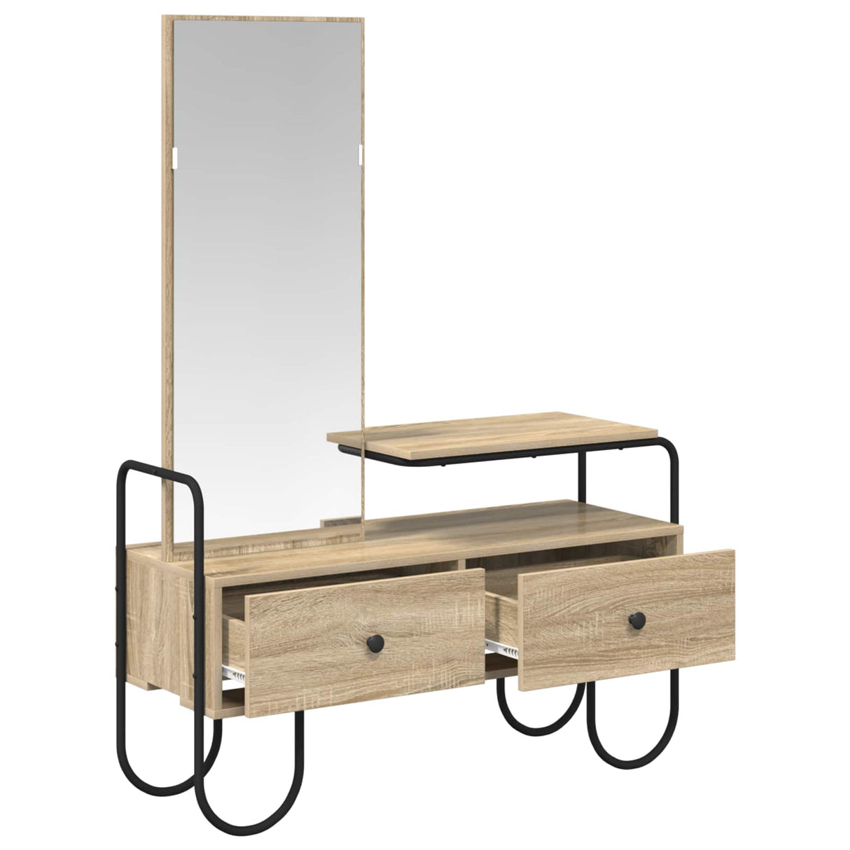 vidaXL Kaptafel met lade met plank Sonoma Eiken Bewerkt hout