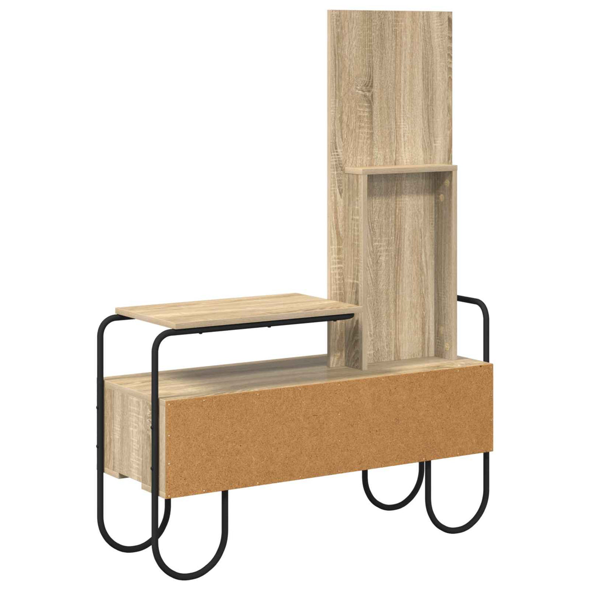 vidaXL Kaptafel met lade met plank Sonoma Eiken Bewerkt hout