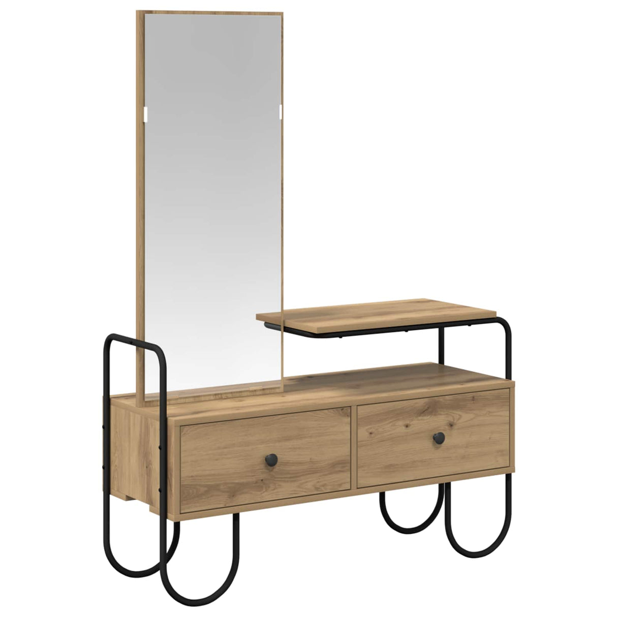vidaXL Kaptafel met lade met plank Sonoma Eiken Bewerkt hout