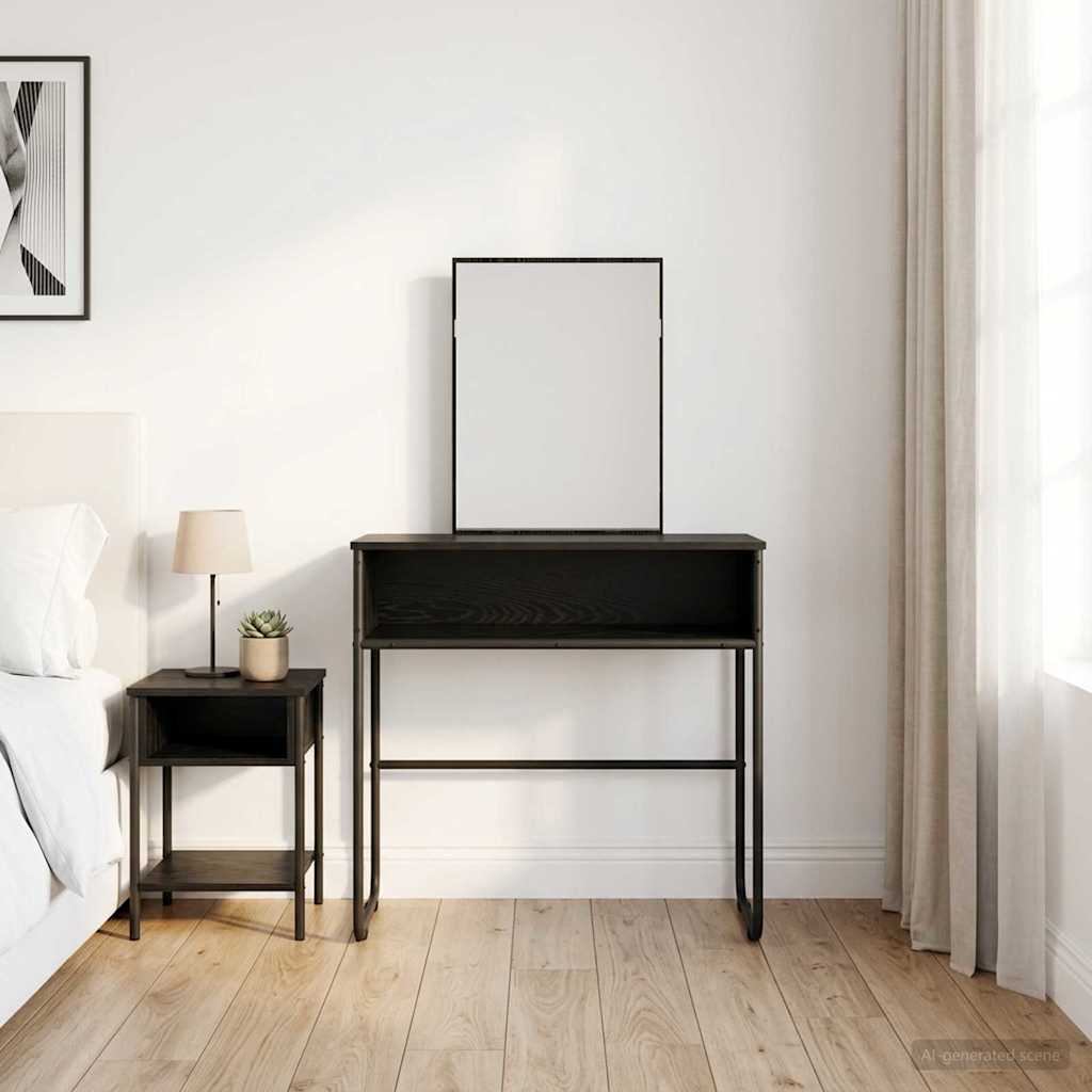 vidaXL Dressing Table with Shelf Grey Sonoma 81x40x131 cm Engineered Wood