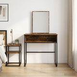 vidaXL Dressing Table with Shelf Grey Sonoma 81x40x131 cm Engineered Wood