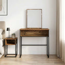 vidaXL Dressing Table with Shelf Grey Sonoma 81x40x131 cm Engineered Wood