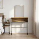 vidaXL Dressing Table with Shelf Grey Sonoma 81x40x131 cm Engineered Wood