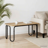 vidaXL Salontafel Zwart 40 x 40 x 45 cm Bewerkt hout