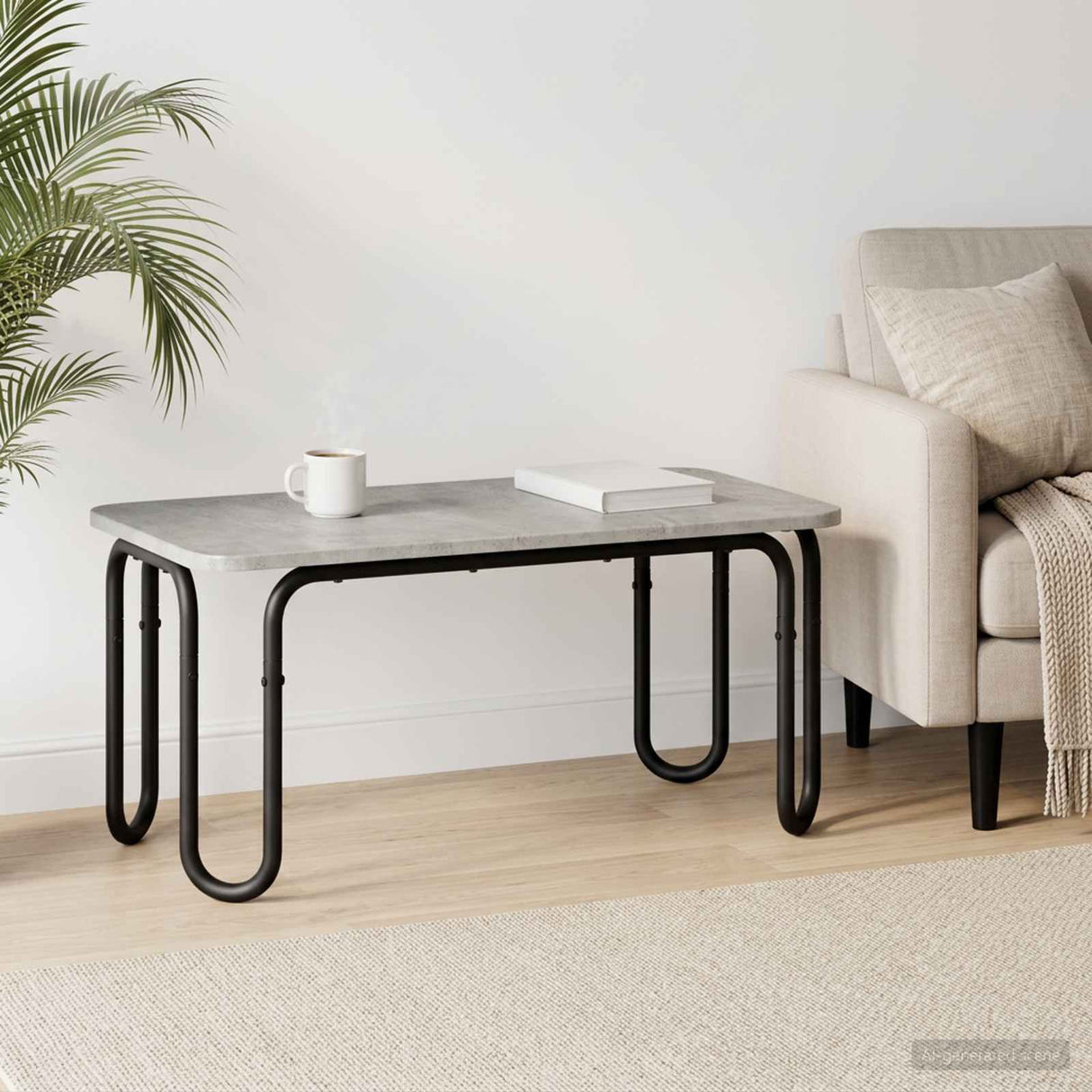 vidaXL Salontafel Zwart 40 x 40 x 45 cm Bewerkt hout