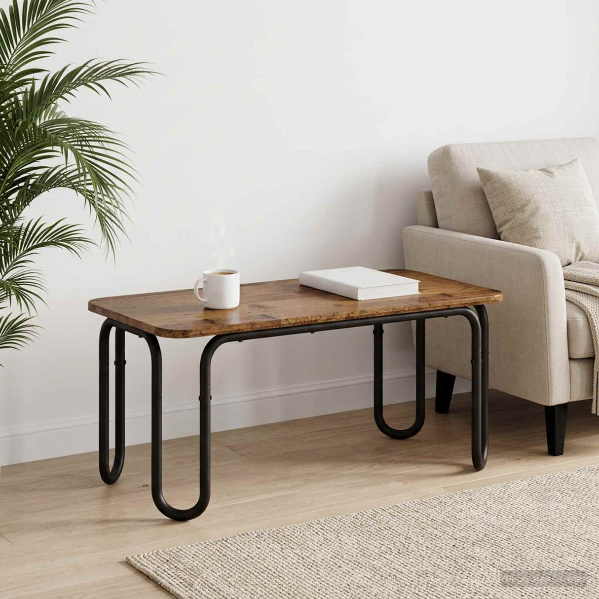 vidaXL Salontafel Zwart 40 x 40 x 45 cm Bewerkt hout