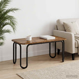 vidaXL Salontafel Zwart 40 x 40 x 45 cm Bewerkt hout