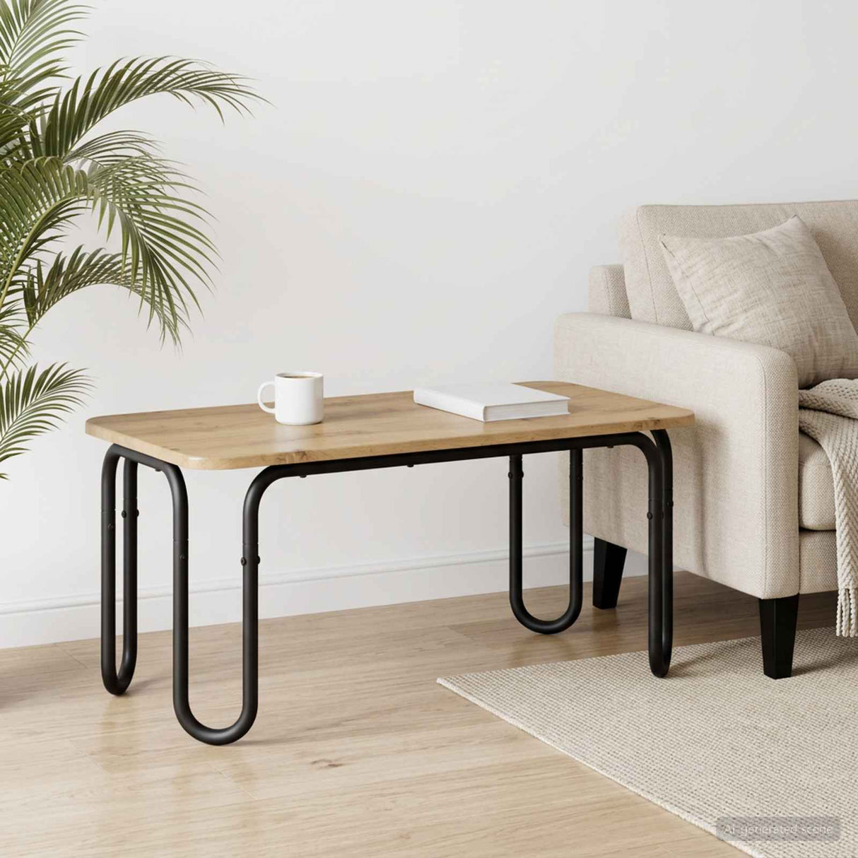 vidaXL Salontafel Zwart 40 x 40 x 45 cm Bewerkt hout