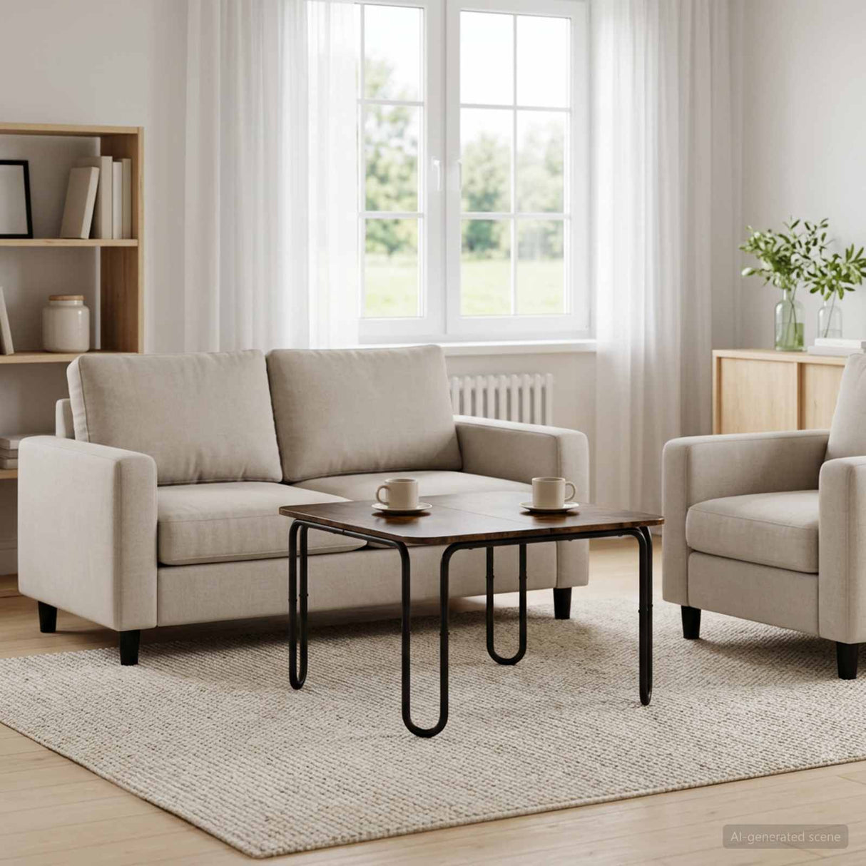 vidaXL Salontafel Zwart 40 x 40 x 45 cm Bewerkt hout