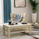 vidaXL Coffee Table 110x60x47 cm Engineered Wood White and Sonoma Oak