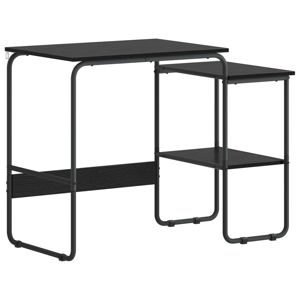vidaXL Desk with storage Black oak 100 x 50 x 75 cm