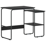 vidaXL Desk with storage Black oak 100 x 50 x 75 cm