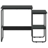 vidaXL Desk with storage Black oak 100 x 50 x 75 cm