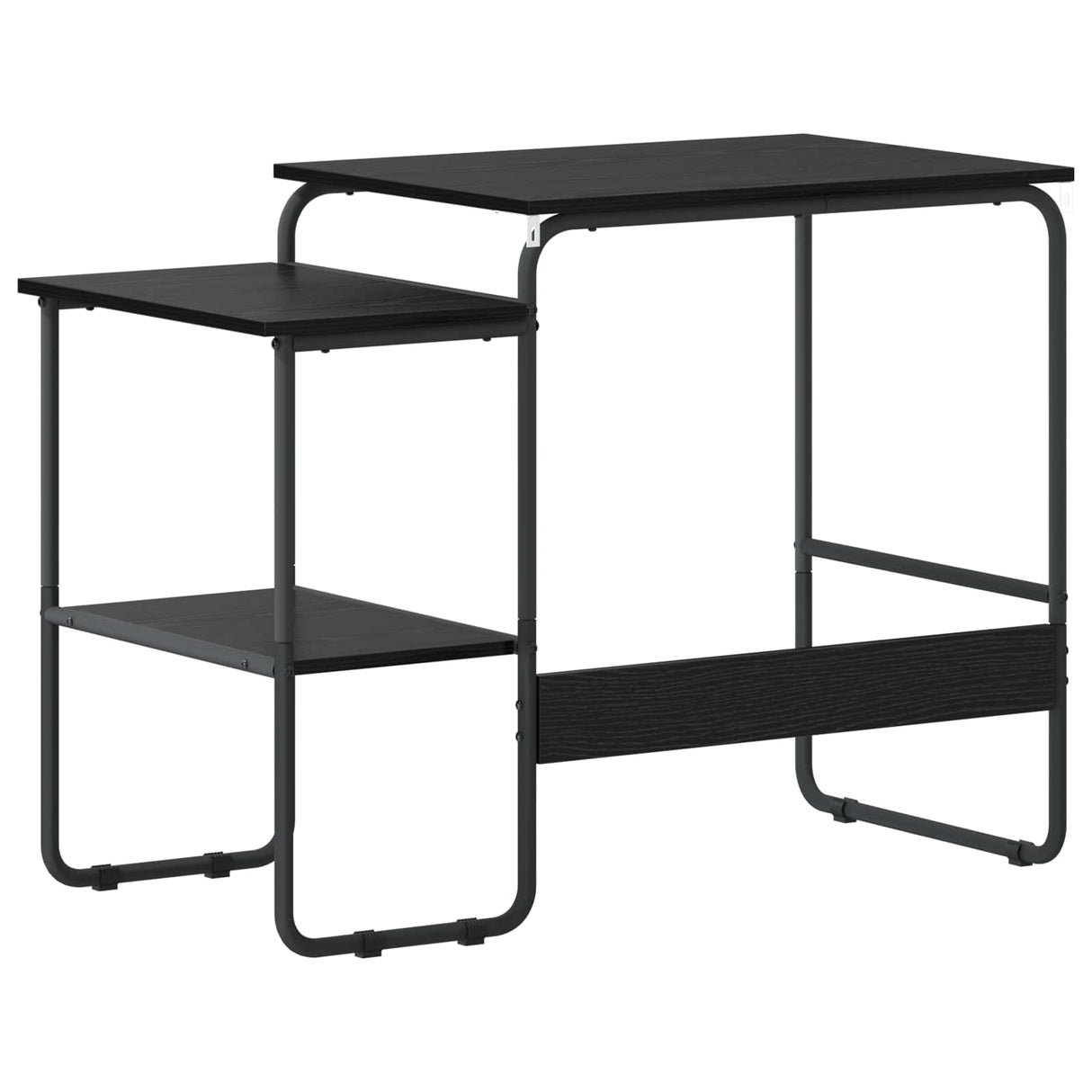 vidaXL Desk with storage Black oak 100 x 50 x 75 cm