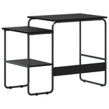 vidaXL Desk with storage Black oak 100 x 50 x 75 cm