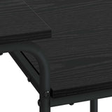 vidaXL Desk with storage Black oak 100 x 50 x 75 cm