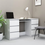vidaXL Bureau met lade Zwart Eiken 140 x 50 x 76 cm Bewerkt hout