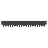 vidaXL Grasafscherming 10 pcs Lengte Hoogte 103 x 15 cm Staal Zwart