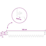 vidaXL Grasafscherming 10 pcs Lengte Hoogte 103 x 15 cm Staal Zwart