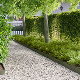 vidaXL Grasafscherming 10 pcs Lengte Hoogte 103 x 15 cm Staal Zwart