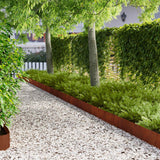 vidaXL Grasafscherming 10 pcs Lengte Hoogte 103 x 15 cm Staal Zwart