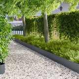 vidaXL Grasafscherming 10 pcs Lengte Hoogte 103 x 15 cm Staal Zwart