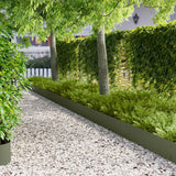 vidaXL Grasafscherming 10 pcs Lengte Hoogte 103 x 15 cm Staal Zwart