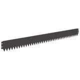 vidaXL Gazonrand 10 pcs 103 x 10 cm Staal Zwart