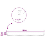 vidaXL Gazonrand 10 pcs 103 x 10 cm Staal Zwart
