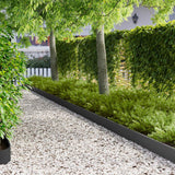 vidaXL Gazonrand 10 pcs 103 x 10 cm Staal Zwart