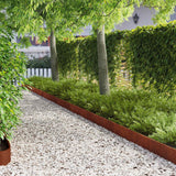 vidaXL Gazonrand 10 pcs 103 x 10 cm Staal Zwart