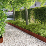 vidaXL Gazonrand 10 pcs 103 x 10 cm Staal Zwart